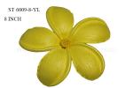 Yellow 4" 8" Artificial Frangipani Flowers , Fake Frangipani Flowers Wall