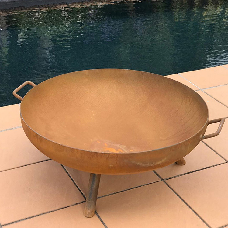  Round Corten Steel  Fire Pit Garden Decorative Corten Steel Fire Bowl