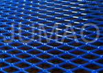 Perforated Architectural Expanded Metal , Blue / Red Steel Expanded Metal Mesh