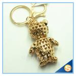 3D Teddy Bear Cute Cartoon Rhinestone Animal Shape Key Chain for Valentine's Day
