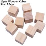 Tree Pine 1.5cm Unfinished Wood Crafts Wooden Square Blocks