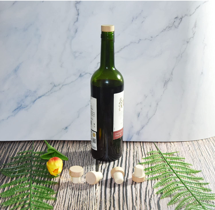 Clear Bottle Stopper T-Shaped Wine Corks for Reusable Wooden and Rubber Sealed Plugs