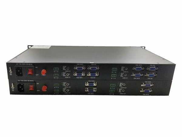 Manufacture rack single core 4 channel VGA 720/1080p video audio extender with