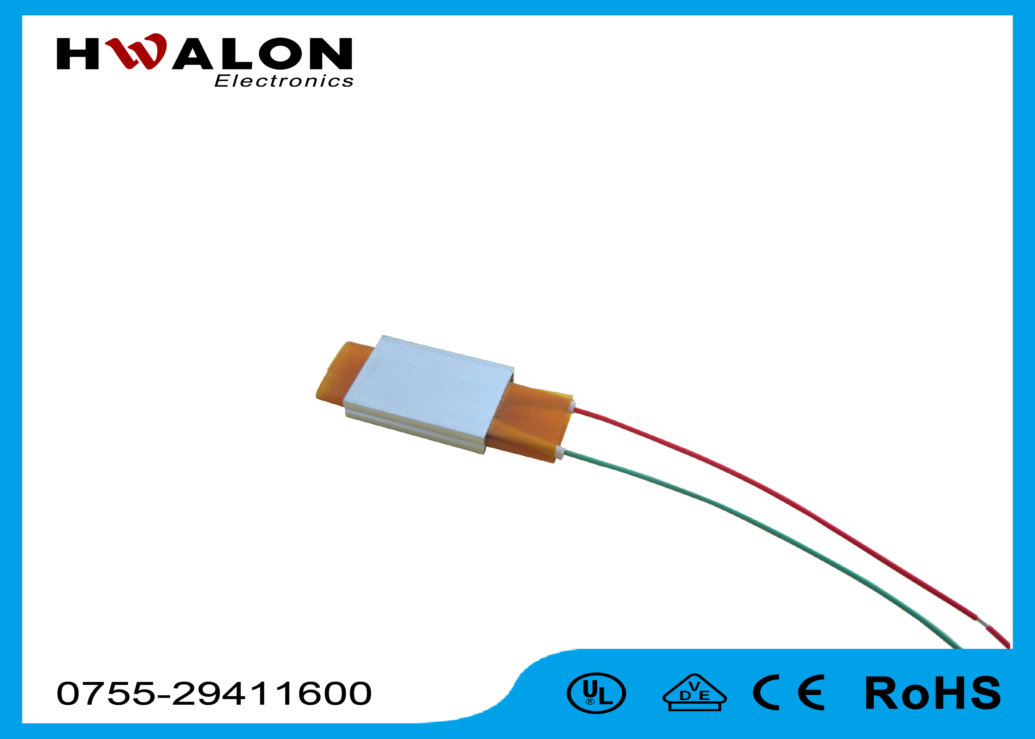 12-220V Insulated Ceramic Heating Element PTC Heating Plate With Metal Shell