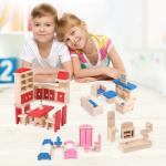 Classical 26CM Wooden Dolls House Furniture Diy Miniature Dollhouse Accessories