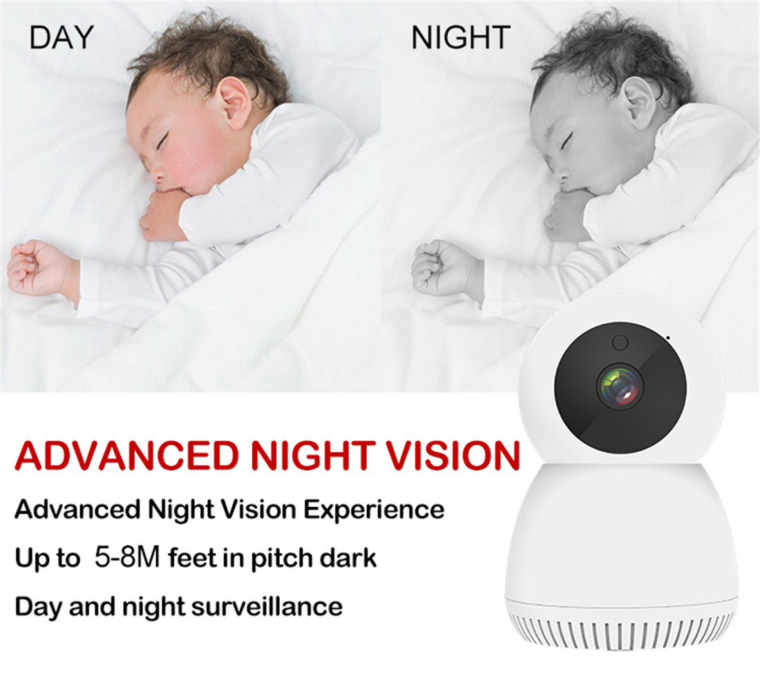 Whalecam Smart Indoor Pan/Tilt Home Camera 1080P HD Security Camera Wireless 2.4GHz with Night Vision