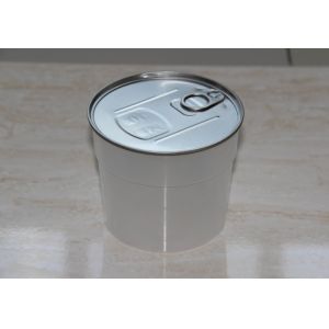 China Water Resistant PP Can with Transparent PET Plastic Cap 450ml factory