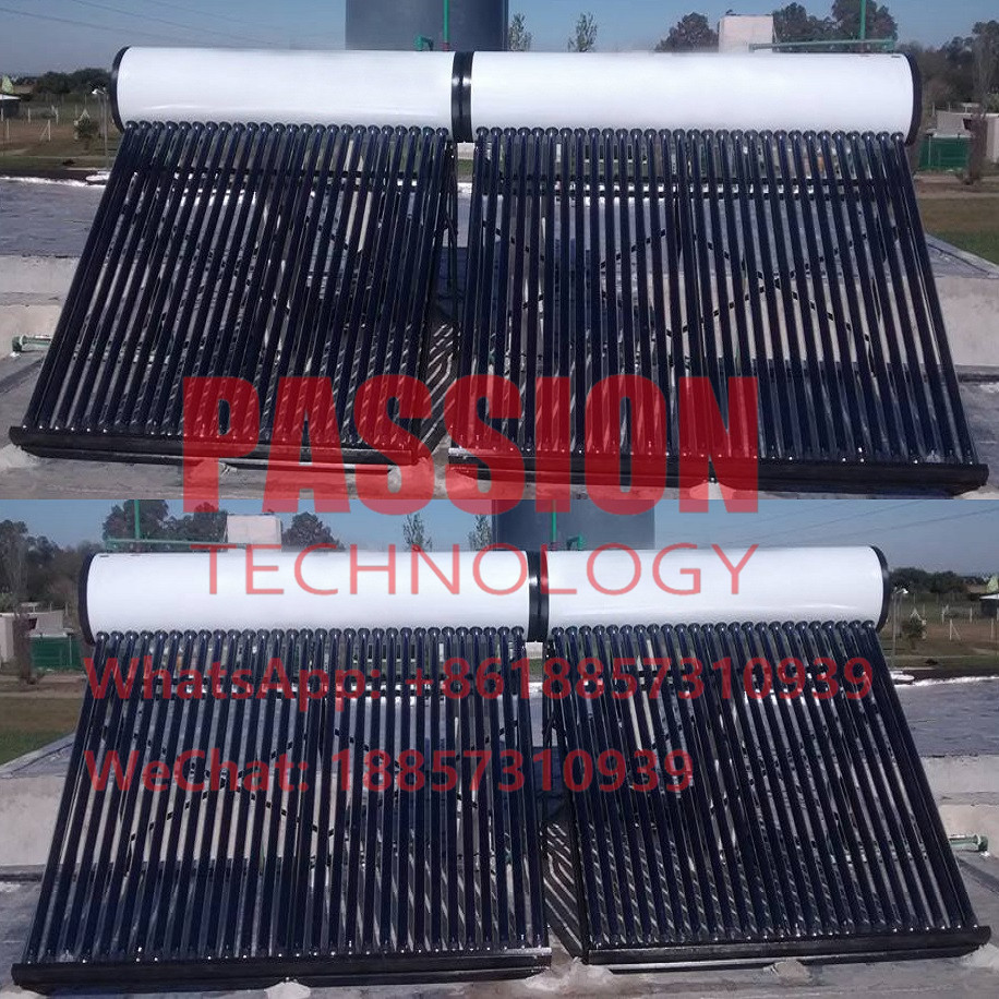 500L Vacuum Tube Compact Solar Water Heater Tap Water Flat Roof Solar Collector