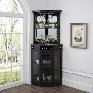 China Modern Bar Corner Wine Rack Cabinet Wooden Counter OEM factory