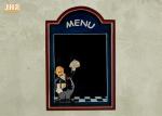 Black Wooden Wall Mounted Chalkboards Framed Menu Board For Restaurant