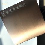Anti Finger Print Hairline Stainless Steel Sheet Rose Gold SS Decorative Plate 0
