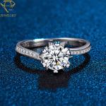 Diamond Engagement Personalized Silver Ring