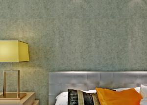 China 0.53*10M Non-woven Soundproof Green Color Contemporary Wall Coverings factory