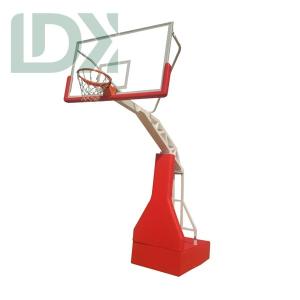 China Moveable Traning Basketball Stand Customized Logo Hydraulic Basketball Hoop factory