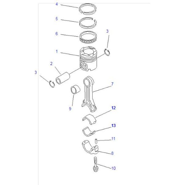6150-31-2032 6150-31-2031 6150-31-2030 6D125 Excavator Engine Piston Ring Set