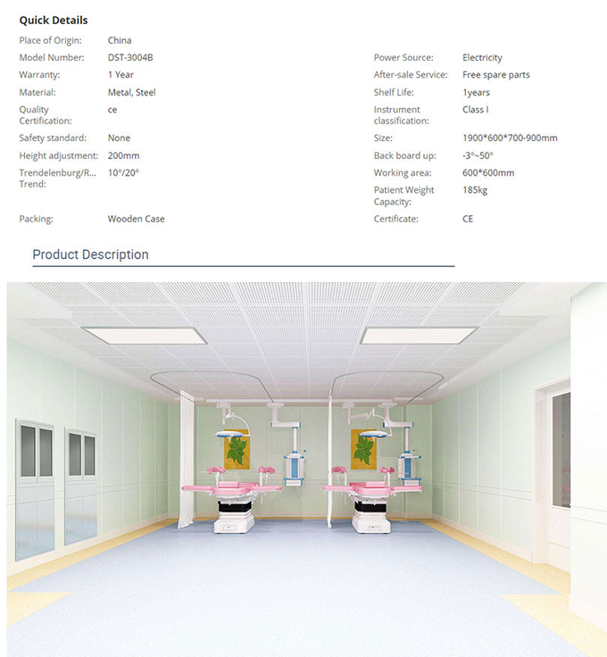 Manual Obstetric Delivery Bed Multifunction Adjustable Gynecology Operation Table A105 Stainless Steel