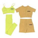 High Waist Sports Wear Clothing Women Seamless Yoga Leggings Set