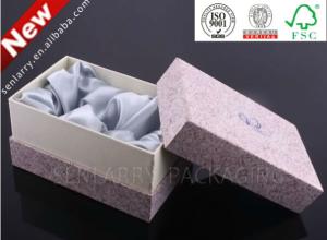 China Promotional big custom and recycled paper jewelry box with silk certificated by ISO and BV factory