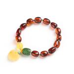Newest Fashion Design Amber Natural Gemstone Healing Crystal Beads Bracelets