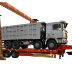 Tri Axle 80ton Lowboy Semi Trailer Detachable Gooseneck Lowbed Trailer For