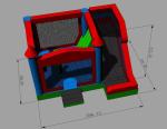 Custom Red Inflatable Jumping Castle Durable 0.55mm PVC Material