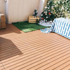 China Commercial Wood Deck Tiles Rotproof Outdoor Wood Planks Interlocking factory