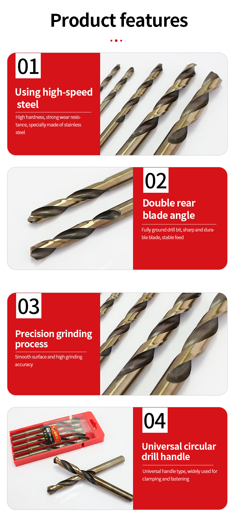 4mm 5mm CNC Drill Bits Cobalt 6mm 8mm Straight High Speed Drill Bit Set M35