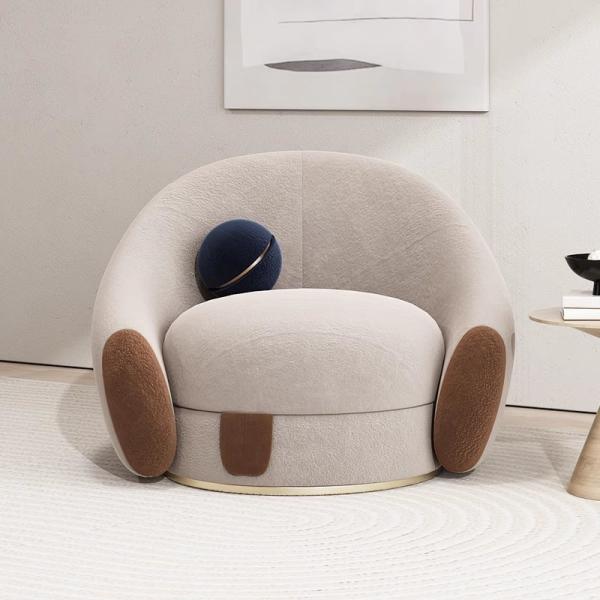 Fabric Swivel Sofa For Guest Rooms In Star Rated Hotels Single Chair With