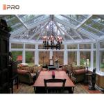 Tempered Glass Portable Sunrooms Slant Roof Winter Conservatory