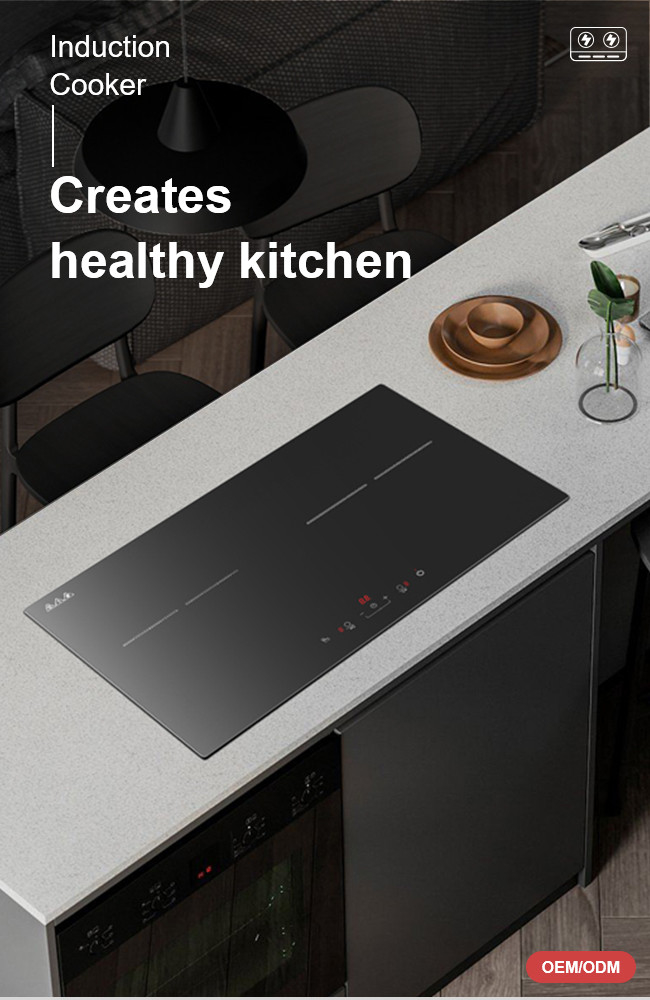 Built In Electric Induction Hobs Touch Control 2800W With 2 Zone