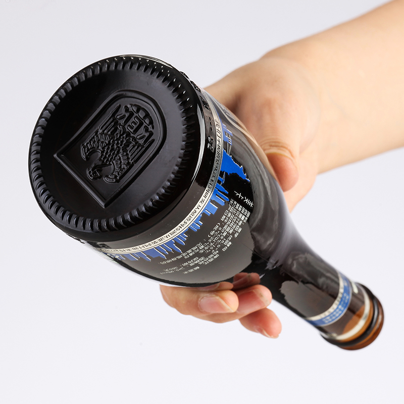 250ml 330ml 500ml 1L Empty Glass Beer Bottles Custom Amber Brown Blue with Crown Cap