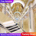 Bamboo Charcoal Wood Veneer Marble Sheet Indoor TV Background Decorative Panel