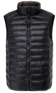 China Autumn Mens Light Down Jacket , Plus Size Men Ultra Light Down Vest Waterproof factory