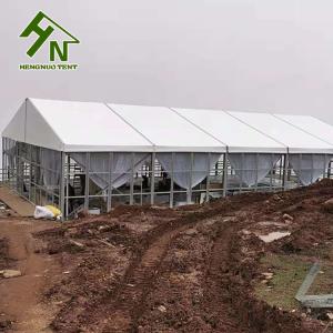 China White Waterproof Frame Tent A Shape Tent With Glass Wall factory