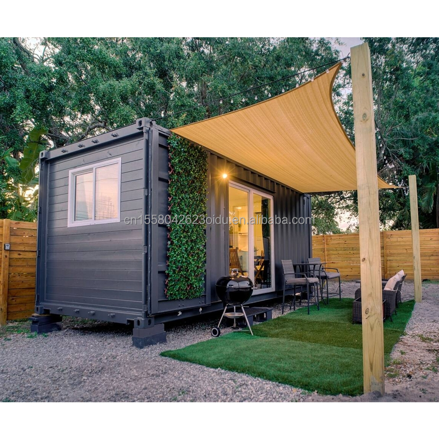 Galvanized Steel Square Tube Structure 20ft Prefabricated Wooden House for Hotel and Independent Garden