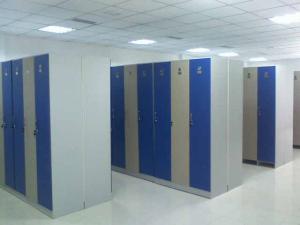 China Single Tier Lockers PVC Material , Gray Cabinet Commercial Gym Lockers factory