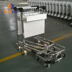 Stainless Steel Airport Luggage Trolley For Intermational Airport Using With 4