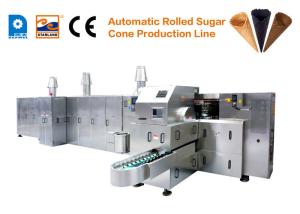 China Ice Cream Pizza Waffle Cone Production Line CE Approved Baking Plares 260mm*240mm factory