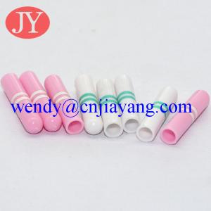China Custom color and Rolling pring logo custom logo plastic aglet for garment hoodies cord factory