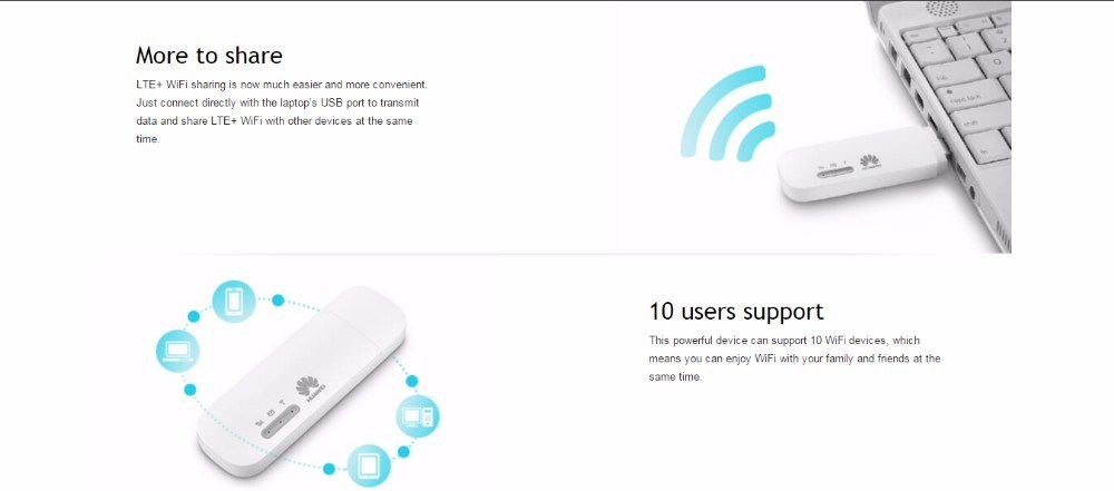 Unlocked Huawei E8372h-320 E8372 Wingle LTE Universal 4G USB Modem WiFi Mobile Support 16 WiFi Users 4G B1 B3 B5 B7 B8 B20 B28