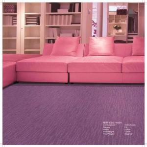China Purple Hotel Carpet Flooring High Cut Low Loop Nylon Material Woven Technics factory