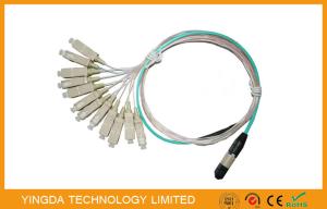 China OM3 10G MTP MPO Cable 7.8mm Ferrule SC 900um , Multi Fiber Optic Pigtails factory