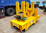 Steel Plant On Rail Transfer Cart , Hydraulic Lifting Motorized Rail Cart Molten