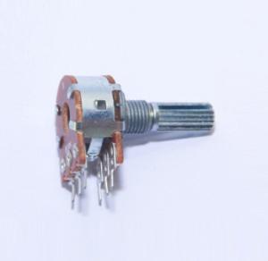China 16mm rotary potentiometer with metal shaft, carbon potentiometer, trimmer potentiometer factory