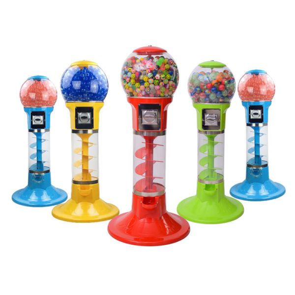China Gashapon Toy Arcade Prize Machines / Non-electricity Spiral Gumball Machine factory