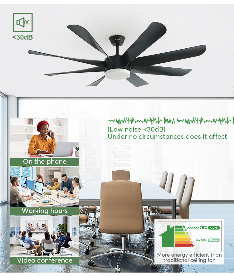 Living Room Light 110-240V/50Hz-60Hz Ceiling Fan with Chandelier and Remote Control