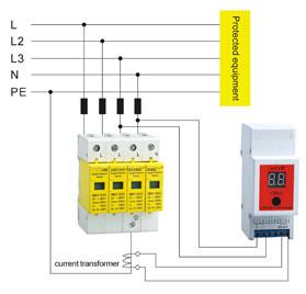China Operating Current 1KA-150KA Surge Protection Device SPD , Lightning Strike Counter factory