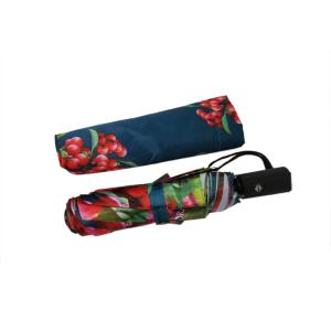 China Digital Printing Lady Auto Open Auto Close Umbrella Windproof Black Metal Frame factory