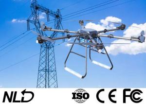 China Max Payload ISO9001 12KG Three Axis Powerline Drone Wind Resistance 6 Level factory