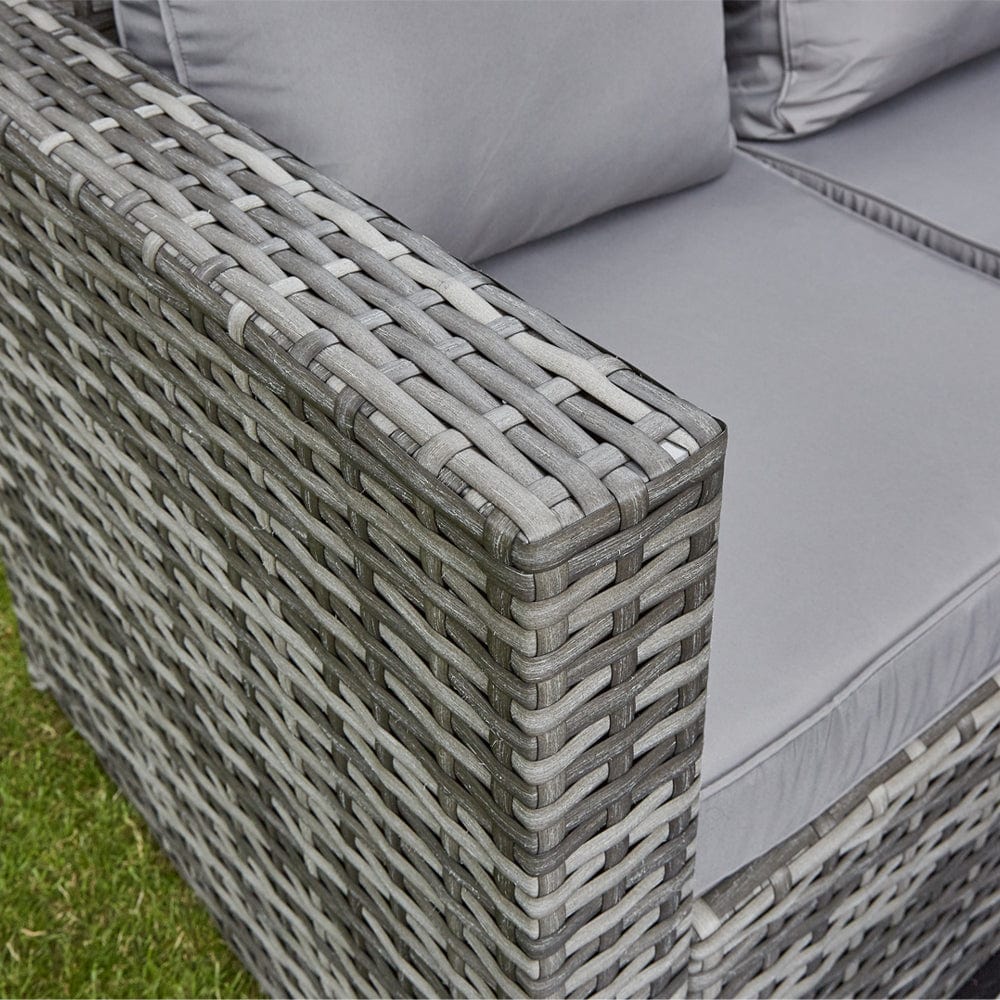 9 Seater Rattan Woven Garden Furniture Set with Modern Design and Adjustable Table